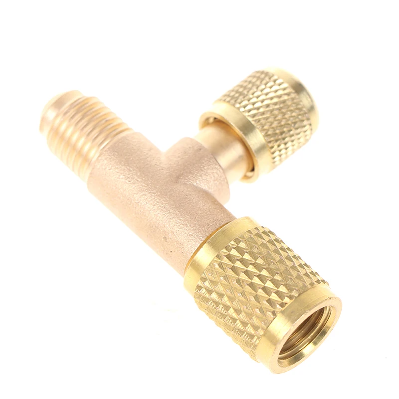 Copper Refrigerant Exhaust Valve Fitting Copper Adapter Quick Air Exclusion Valve Release Gauge Pressure Valve