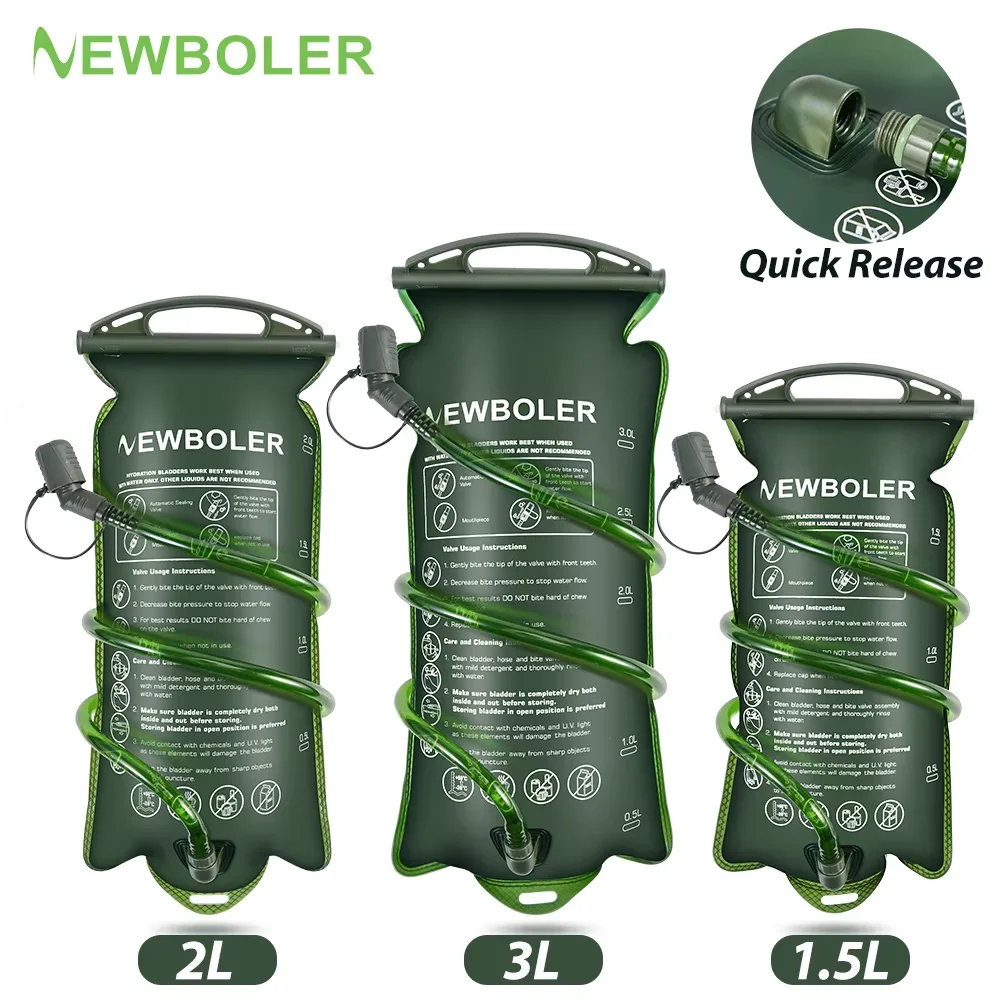 NEWBOLER 1,5 l/2 l/3 l Wasserblase Trinkrucksack Reservoir Wasser Aufbewahrungstasche für Camping Radfahren Laufen Wandern Wasserbeutel