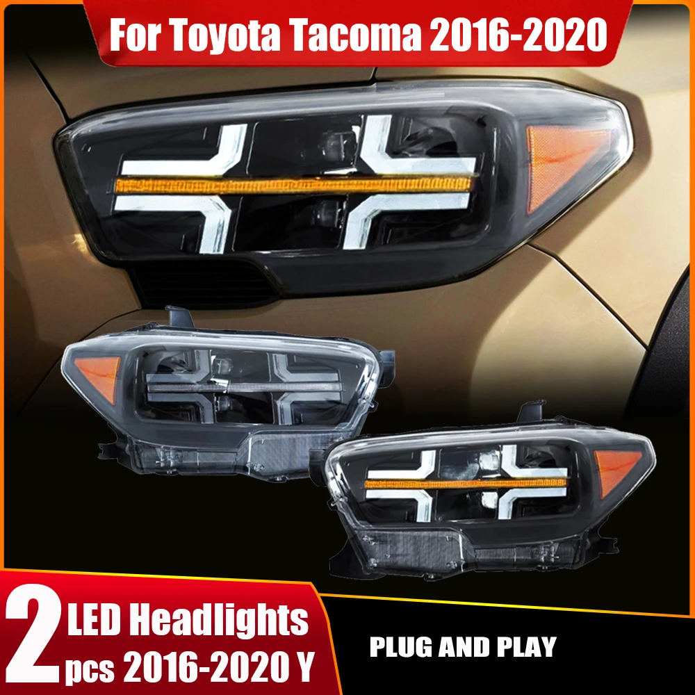 

Автомобильный фар Bupmer для Toyota Tacoma 2016 ~ 2023y, автомобильные аксессуары, светодиодные фары Drl Hid, ксеноновые противотуманные фары для Toyota Tacoma