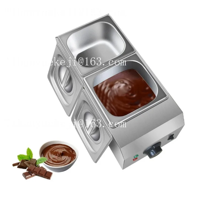 Commercial Chocolate Melter Melt Furnace Double Cylinder Electric Heating and Water Isolated Chocolate Melt Furnace