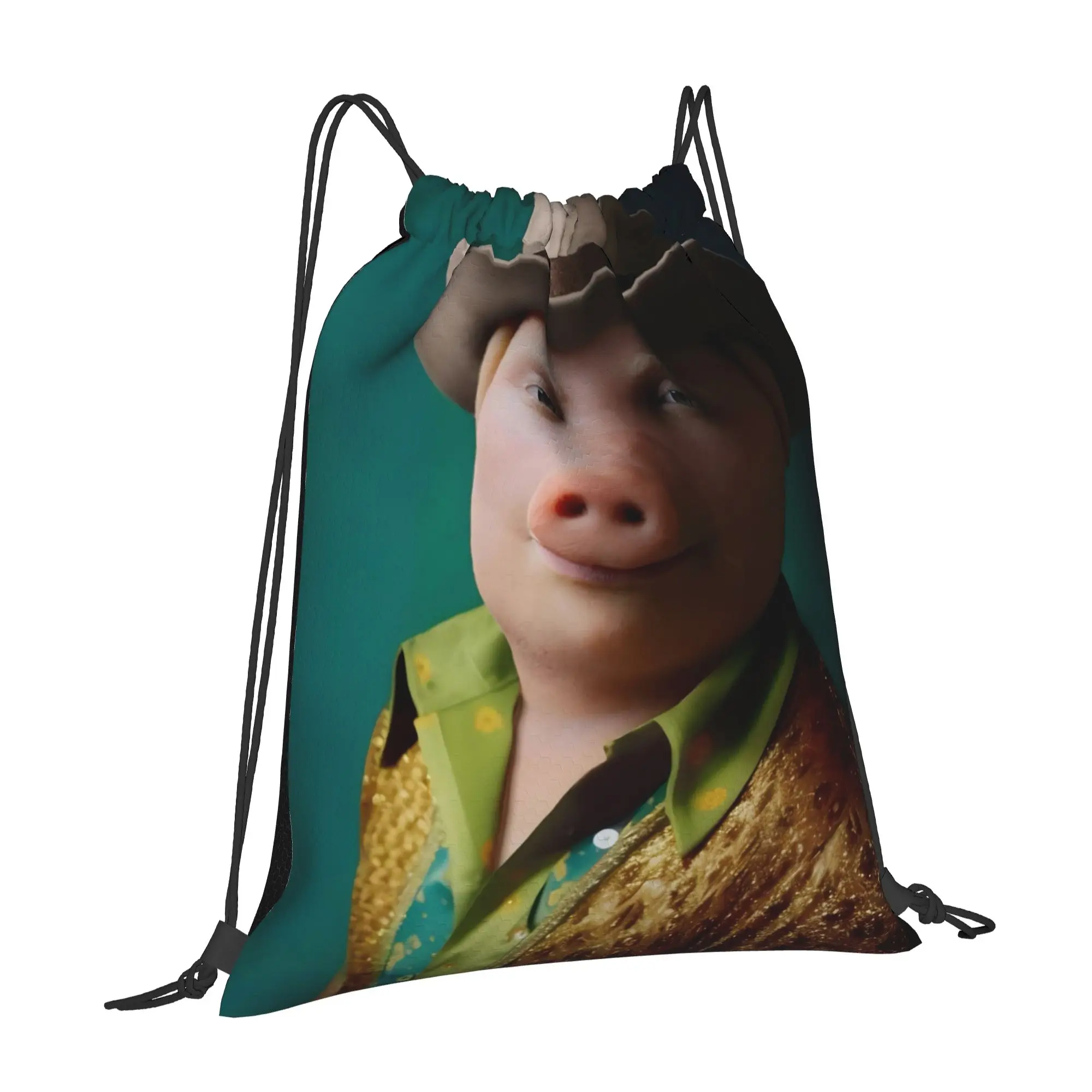 John Pork 8 John Pork Drawstring Bags Gym Unisex Storage Organize Bundle Pocket Rope Bag
