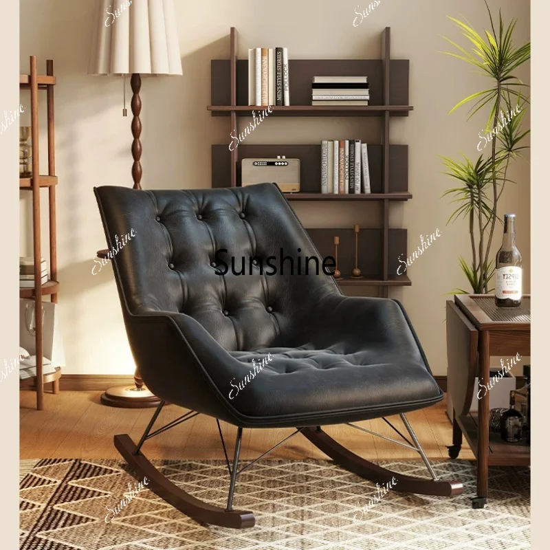 

Household new Chinese recliner light luxury balcony leisure chair living room lazy rocking chair