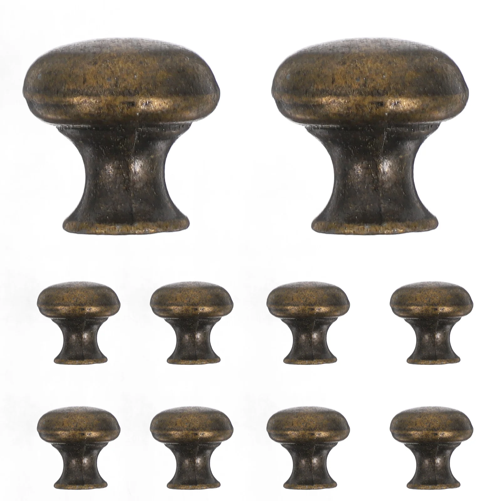 

10Pcs Retro Cabinet Knob Sturdy Metal Dresser Pull Easy Install Decorative Handle for Wardrobe Cupboard Drawer Fix