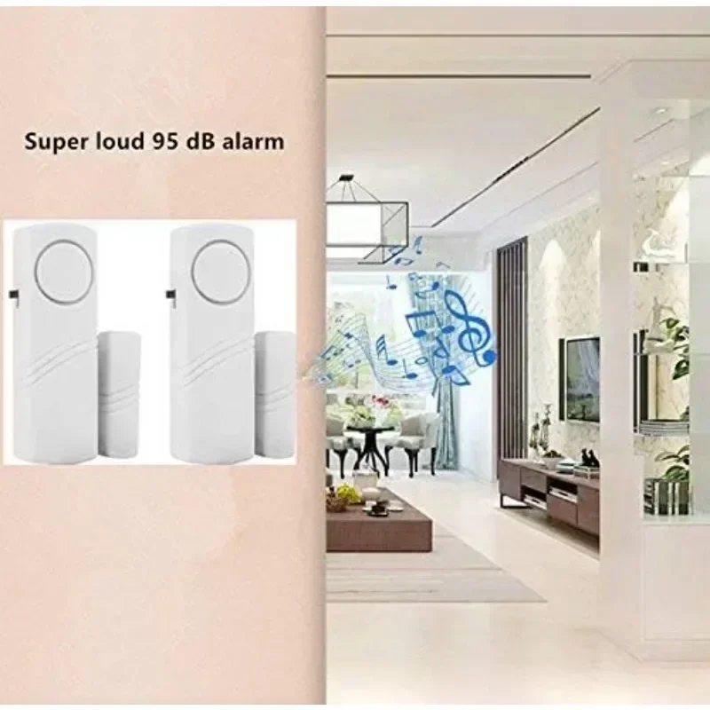 Security Window & Door Alarm Bell Longer Door Window Wireless Burglar Alarm with Magnetic Sensor Home Safety Device Home