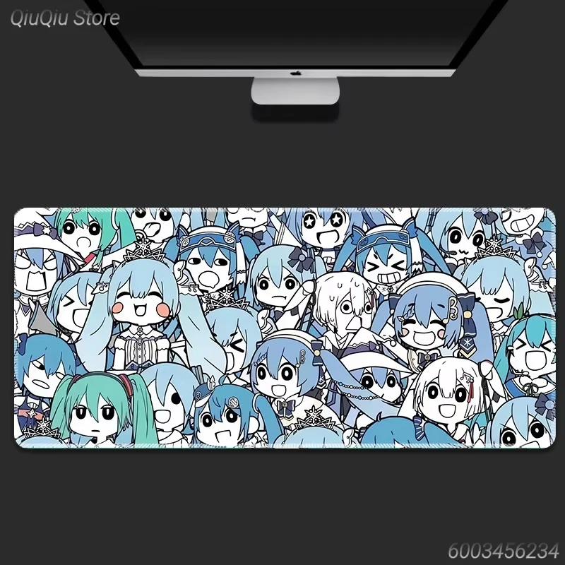 Hatsune Miku Anime Gaming Mouse Pad  Desk Mat Non-slip Rubber Keyboard Pad for PC Laptop Gamer