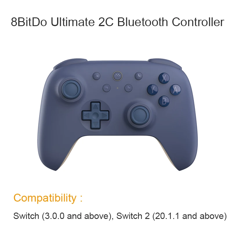 8Bitdo Ultimate 2C Bluetooth-controller voor Switch 2, met verwijderbare L4/R4-bumpers Gamepad voor Nintendo Switch-gameconsole
