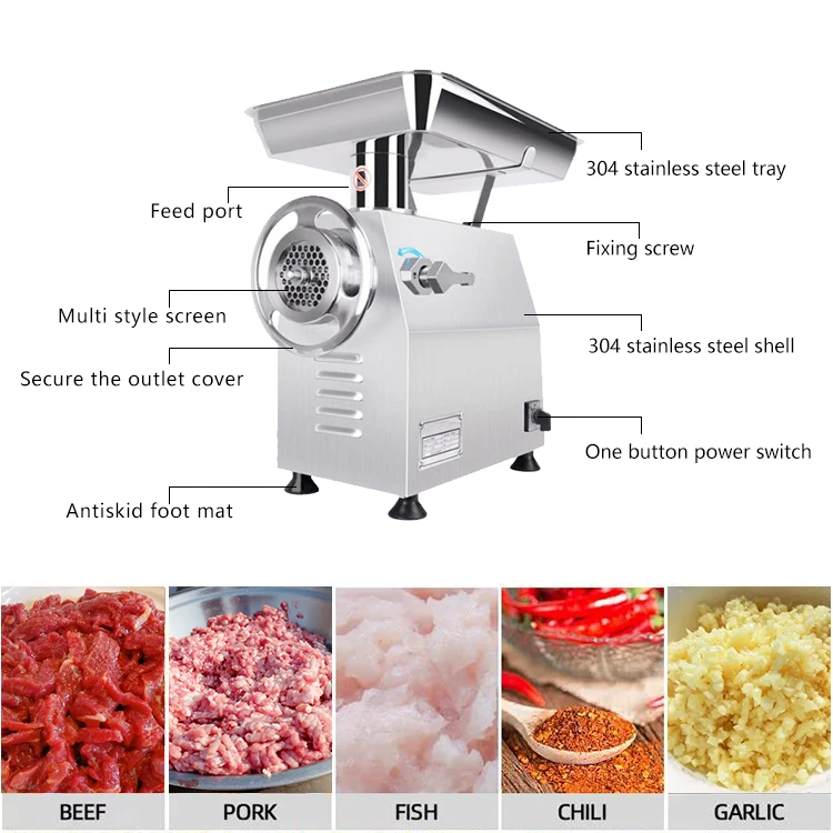 2 Hp Head 42  5000 Electric Raf Small Machine Dc Motor 270 3l Meat Grinder With Glass Jar