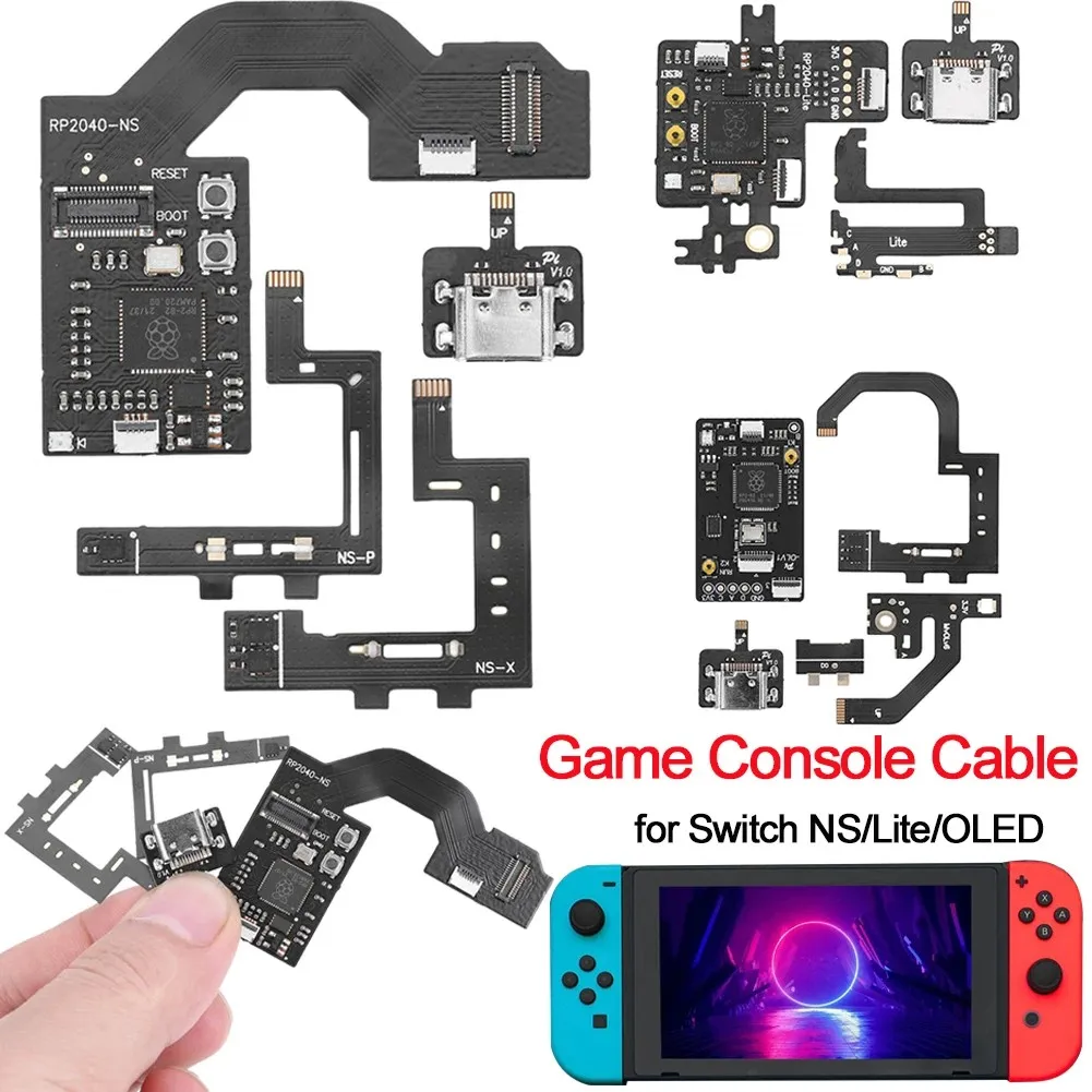 1-2 uds RP2040 Cable de CPU Chip para Switch NS/Lite/OLED Cable de CPU Cable de consola de juegos Cable de alimentación piezas de repuesto de juego