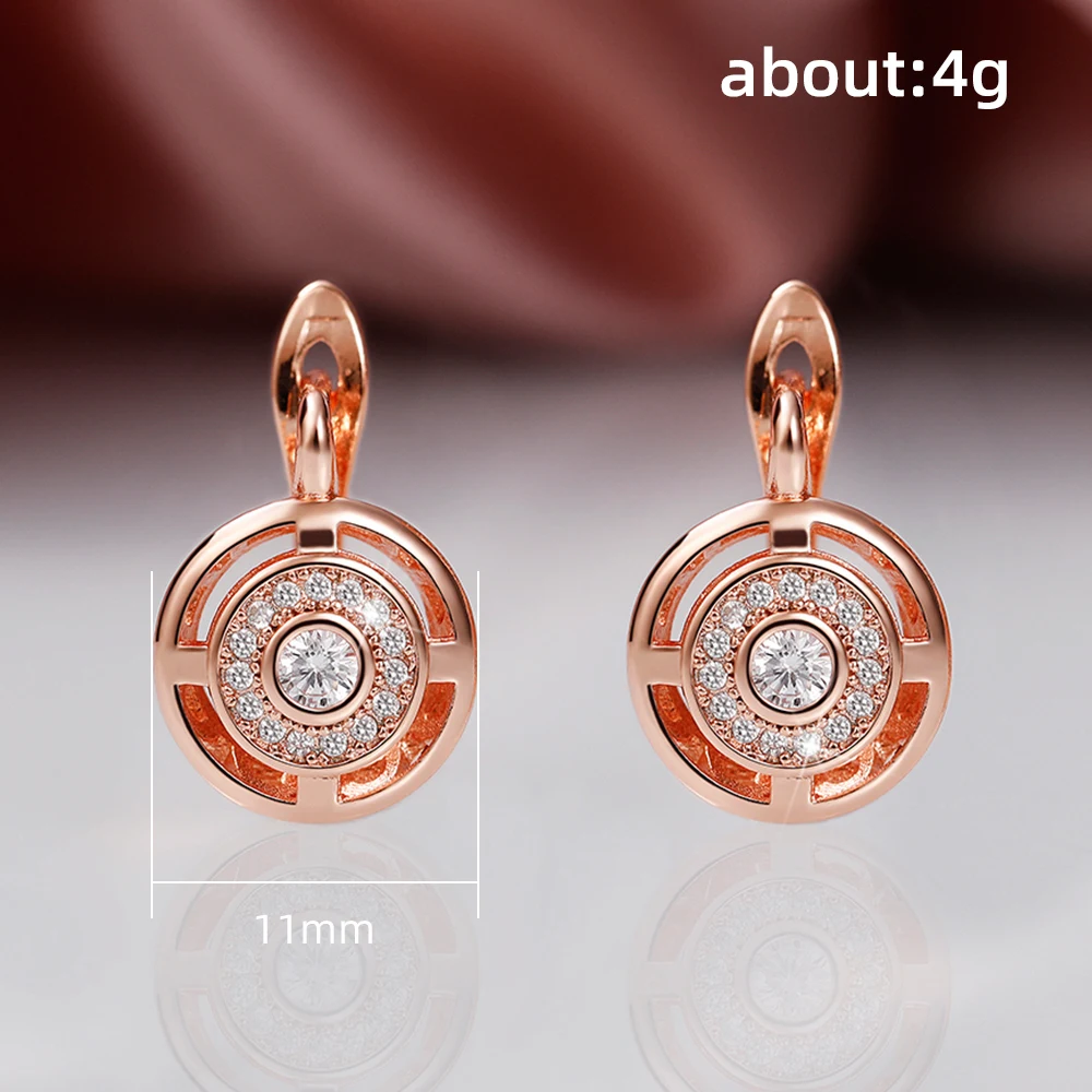 CAOSHI pendientes de aro delicados para mujer, joyería de cristal deslumbrante de compromiso con estilo elegante, accesorios de boda femeninos de