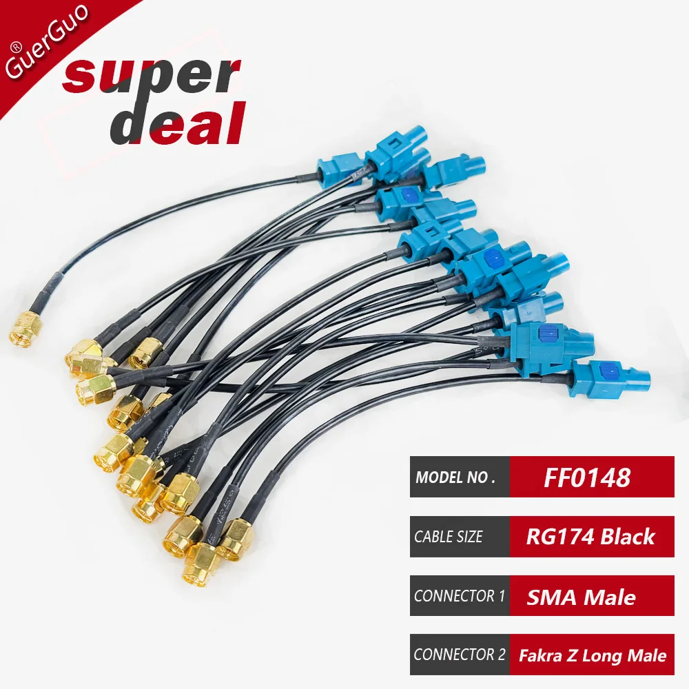 1PC 15CM SMA Male Plug to Fakra Z Long Male RG174 Cable GPS Antenna Extension Adapter RF Coaxial Pigtail for Auto Car Vehicle