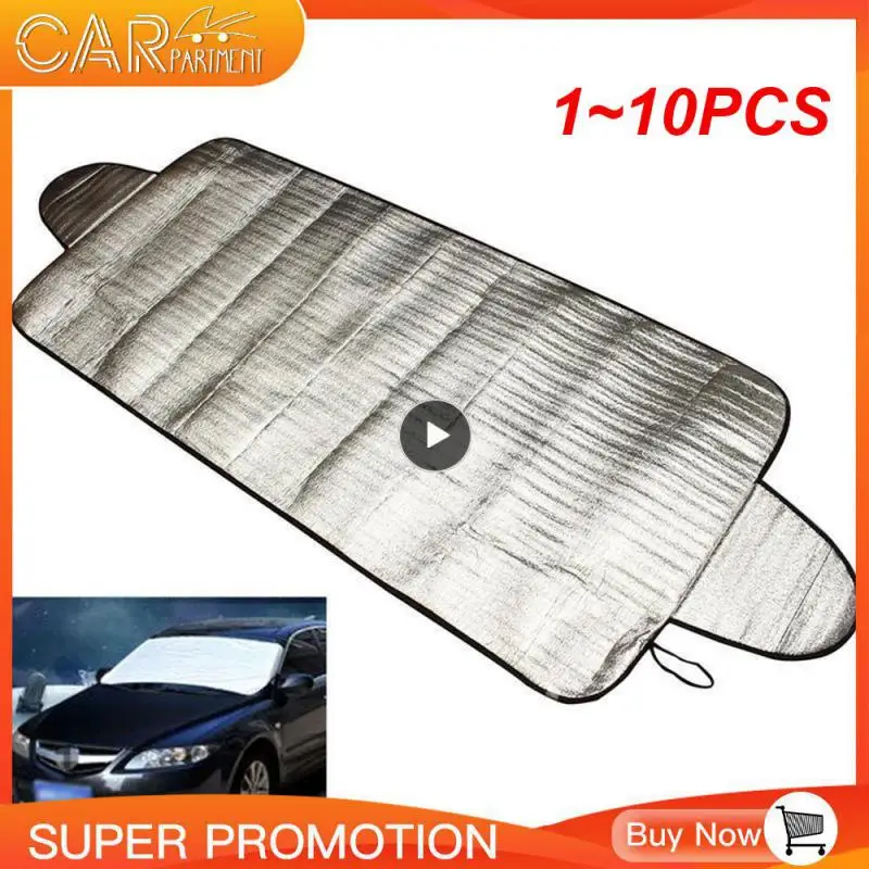 1~10PCS Window Windshield Sun Shade Portable Durable Car Snow Cover Aluminum Foil And Sponge Car Snow Ice Protector Car