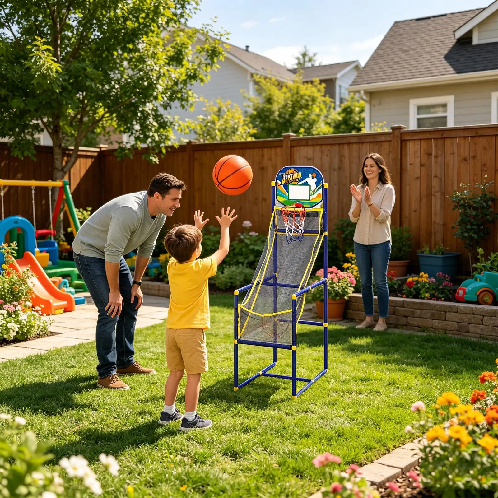 Indoor Basketball Game Kids Portable Sports Activities With Air Pump Basketball Hoop Kids For Outdoor Backyard Playground Park