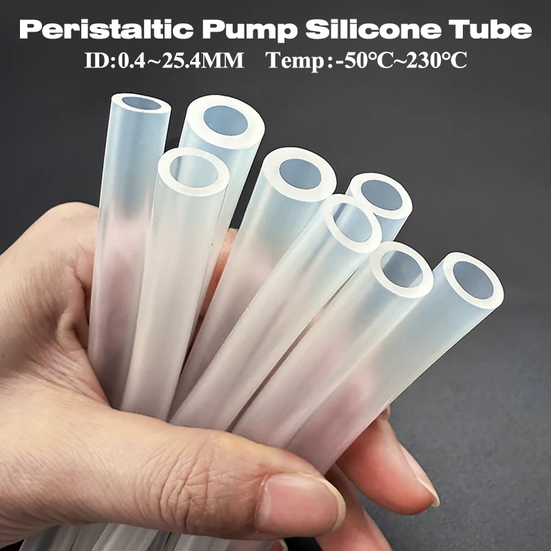 Food Grade Silicone Tube Soft Flexible ID 0.4-10mm Peristaltic Pump Hose Pipe For Aquarium Water Transfer Beverage Delivery