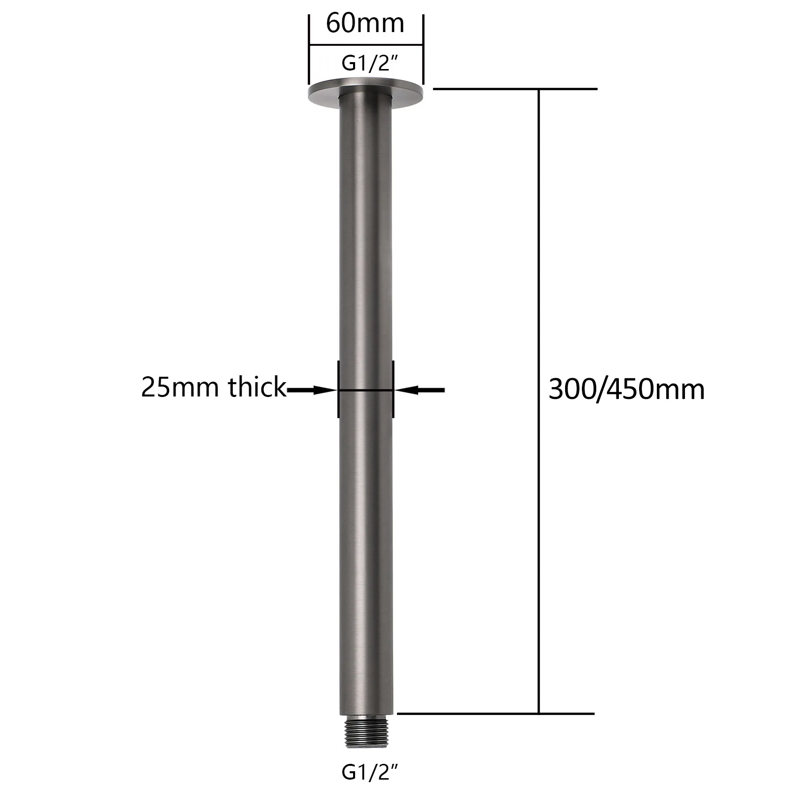 **Sydney Stock** KYLINS Brushed Gold Gun Metal Chrome Black 8-16'' Rain Shower Head Set Ceiling Arm Mixer Taps WELS WATERMARK