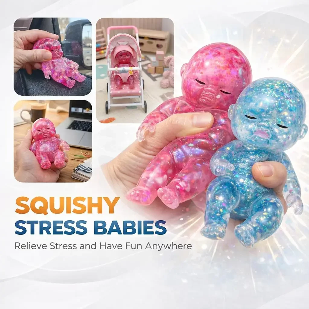 Vivid Sugar Baby Squeeze Toy Squishy Baby Slow Stress Ball Rebound Decompression Toy For Adult Kid Relieve Stress Home Decor image 5