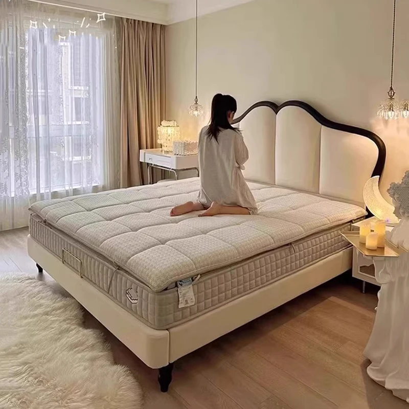 

Design Headboards Bed Wooden European Modern Sleeping Queen Bed Luxury Bedroom Space Saving Camas De Casal Unique Furniture