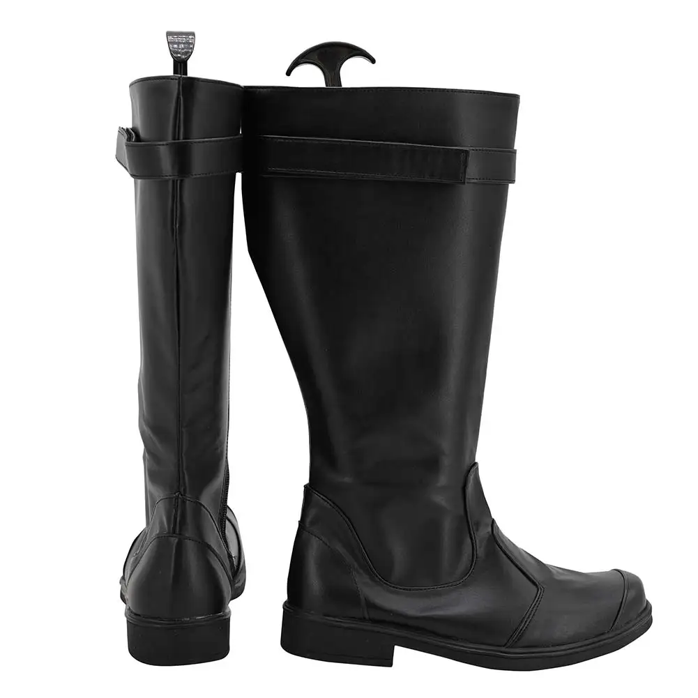 بو حذاء طويل أسود تأثيري للبالغين ، أحذية فيلم الفضاء معركة تمويه ، اكسسوارات فيلم هالوين ، أحذية هالوين