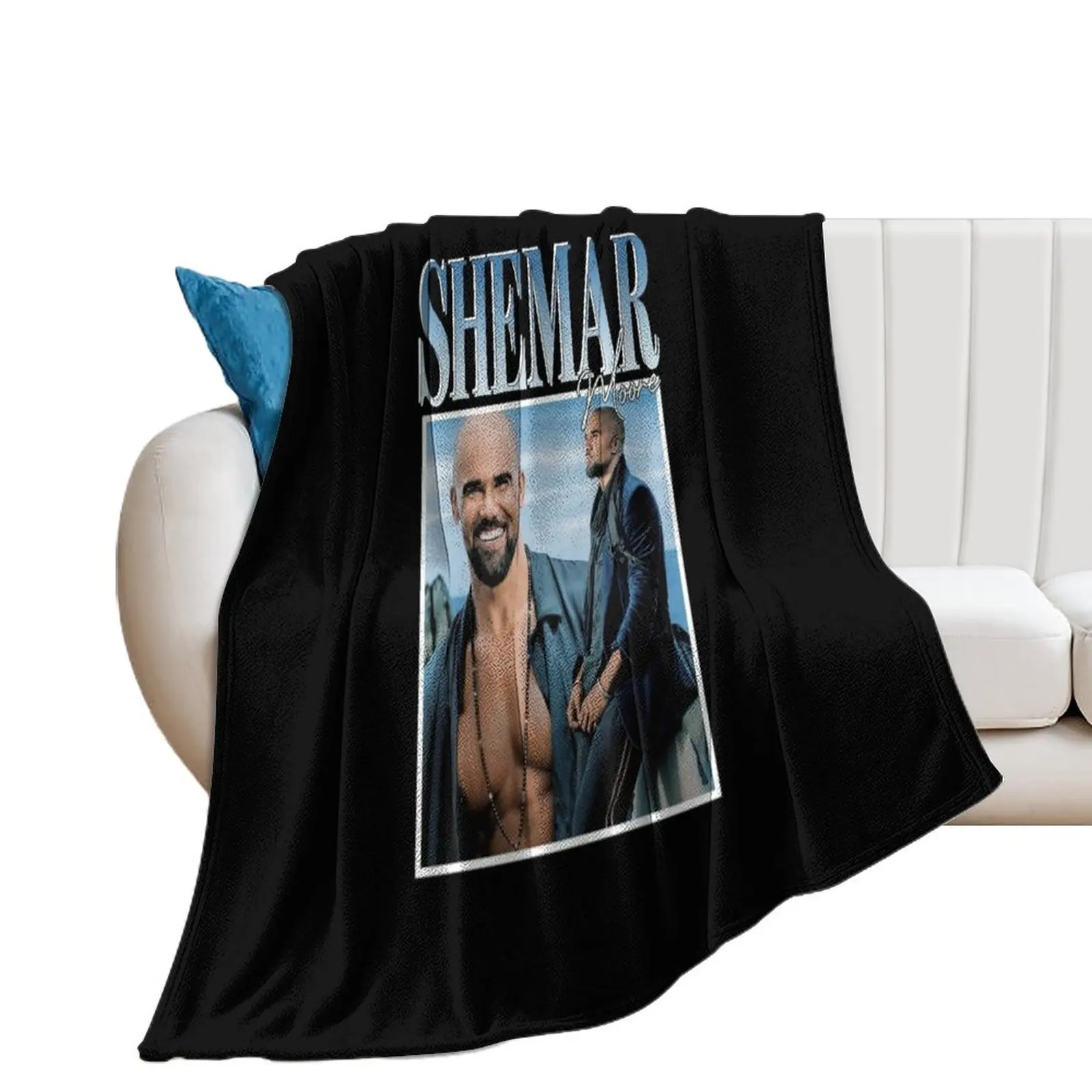 Shemar Moore Throw Blanket anime Softest Decoratives Warm Blankets