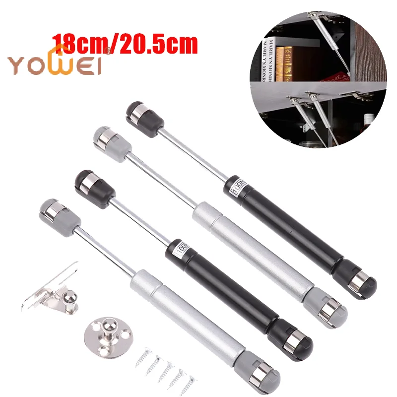Latest 1/2Pcs Cabinet Door Gas Struts Supports Shocks Kitchen Cupboard Hydraulic Hinge Furniture Accessories 18cm/20.5cm