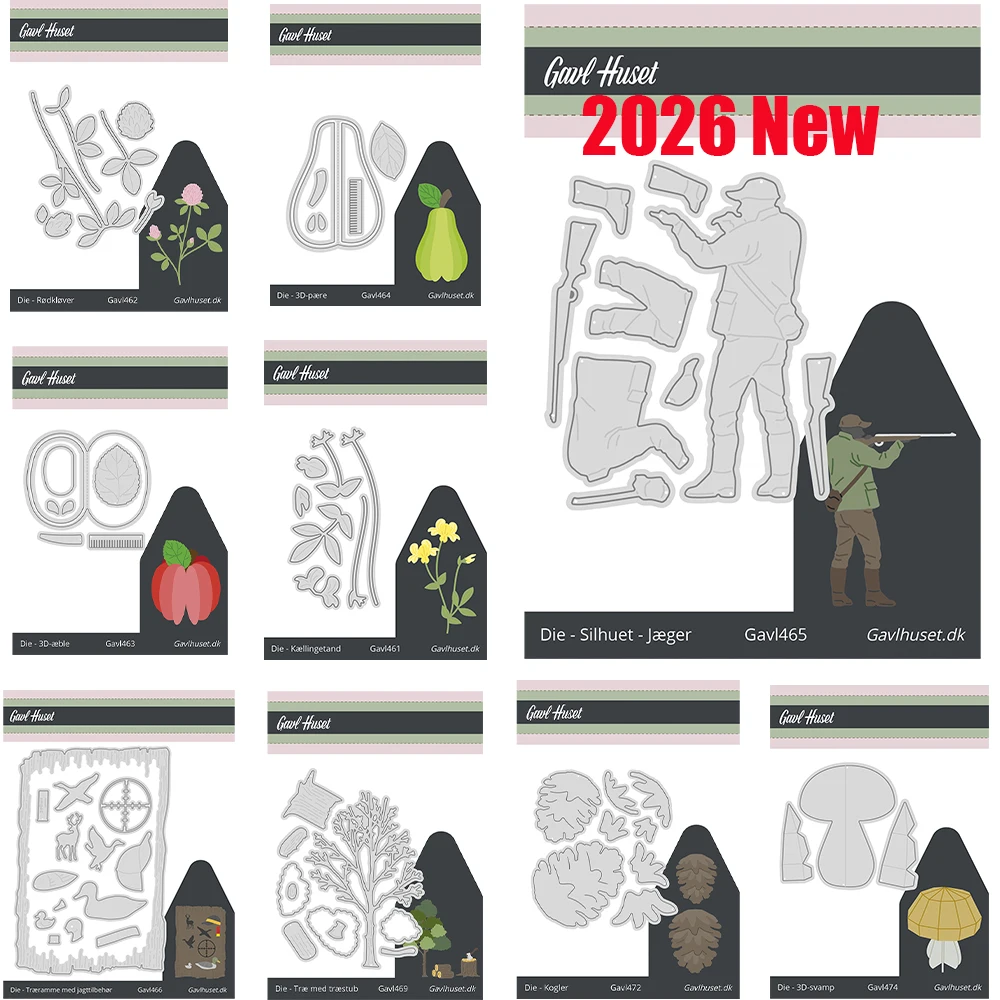Metall-Schneidestanzformen Baum-Silhouette 2026 Neue DIY Geburtstags-Prägedekoration Album Grußkarte Scrapbooking-Vorlage Handgemacht