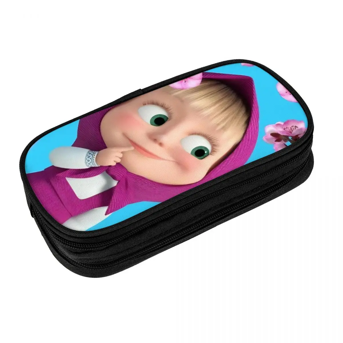 

Cartoon Cute M-Masha And The Bear Pencil Cases Classic Pen Pencil Bags Student Big Capacity School Supplies Zipper Pencilcases