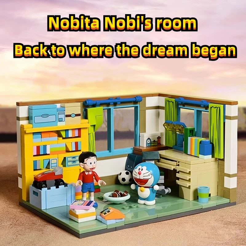 Keeppley Doraemon building blocks Nobita Nobi modello di camera giocattoli per bambini kawaii regalo di compleanno periferiche anime