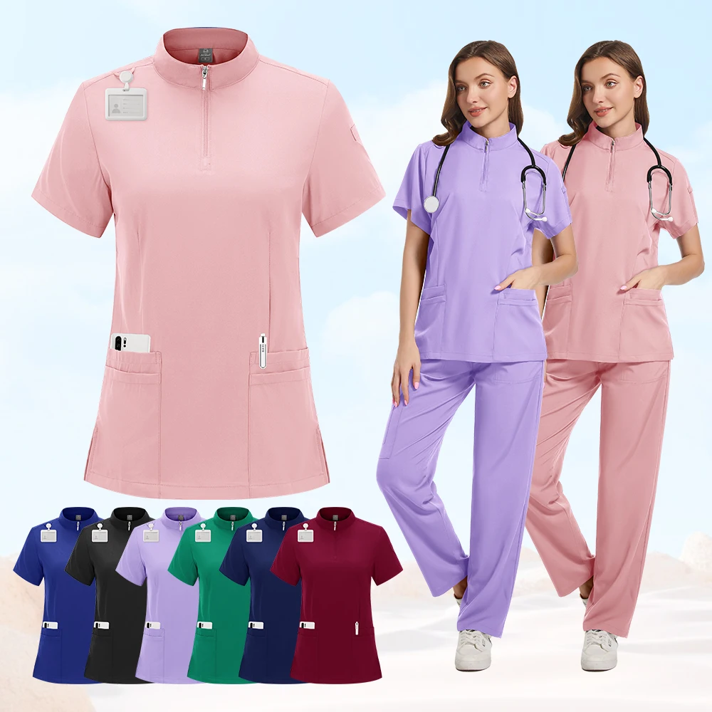 Uniformes générateurs pour femmes, ensemble de gIslande, vêtements de travail pour salon de beauté, haut et pantalon de gIslande cliniques, médecin de spa, soins infirmiers