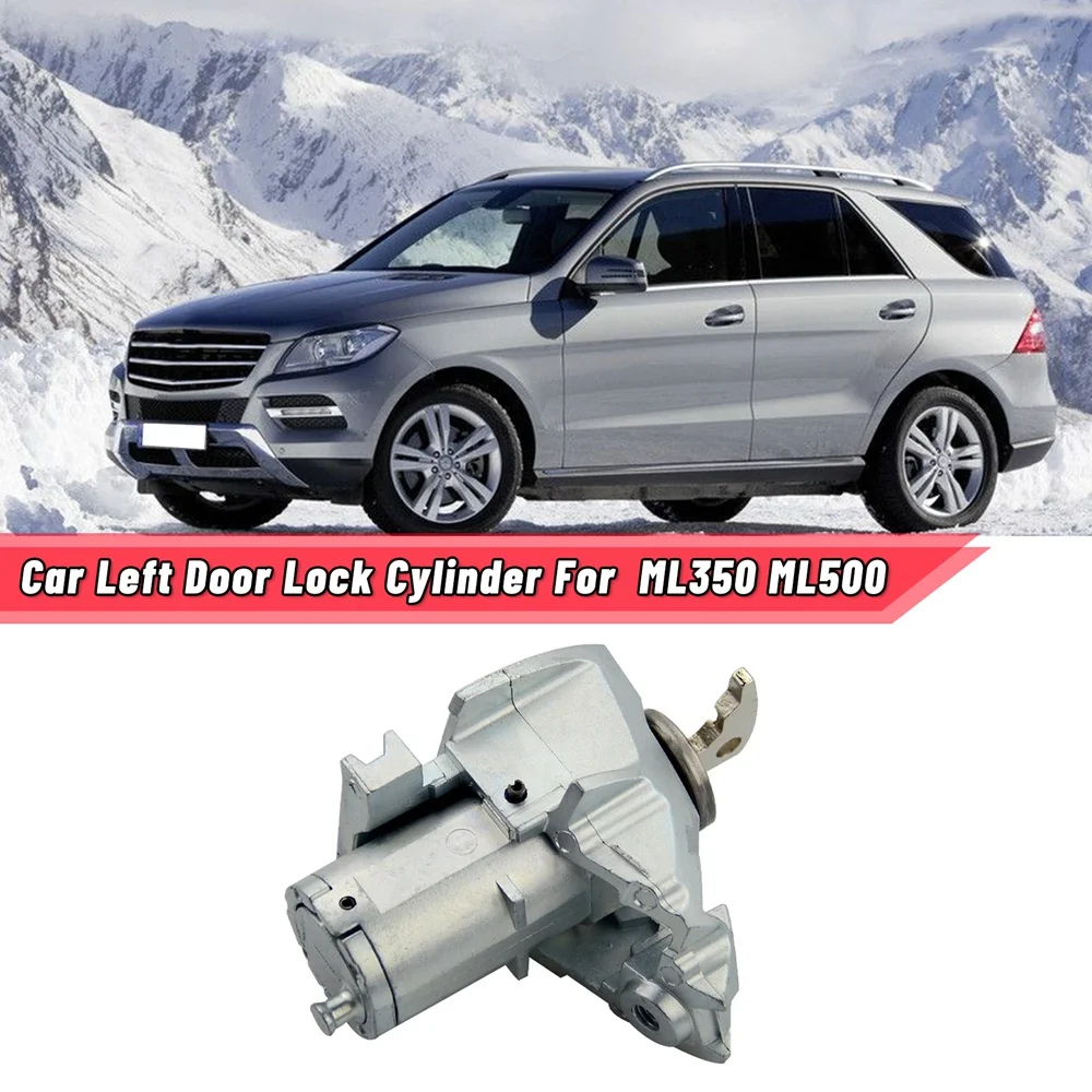 Car Left Door Lock Cylinder Auto Replacement Door Locks Latch with 1 Key for Mercedes Benz ML350 ML500