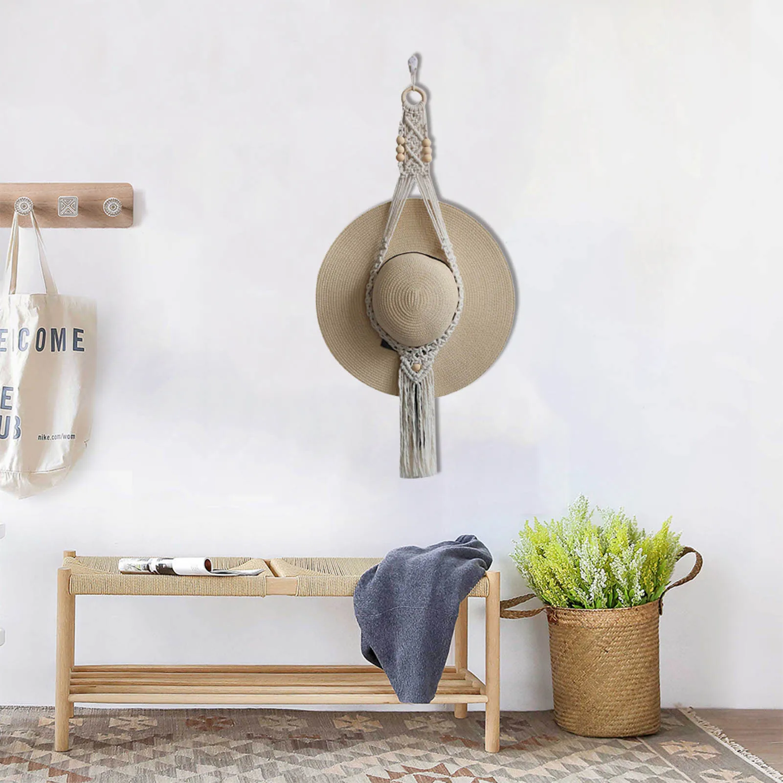 Parede mão tecelagem chapéu Display cabide, boné titular, boné decorativo, chapéu de cowboy armazenamento, UD88
