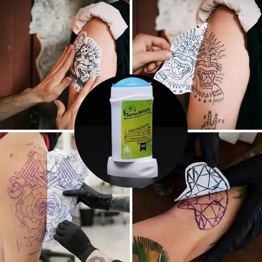 Tattoo Transfer Paste Tattoo Stencil Skin Transfer Cream Speed Stick Transfer Gel for Tattoo Tranfer Paper Machine Tattoo Supply view 6