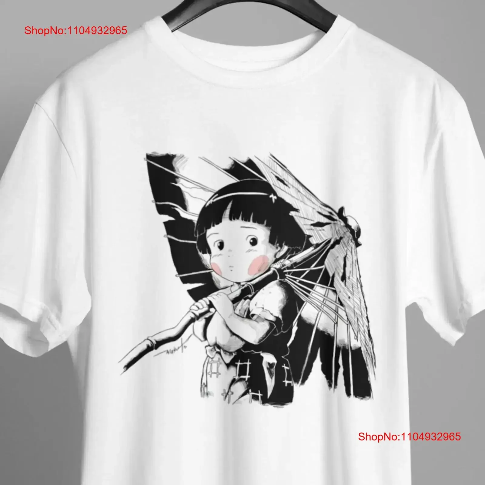 

Могила светлячков Setsuko Yokokawa Art футболка для любителей аниме Maku Felix винтажная стираная уличная одежда растянутая