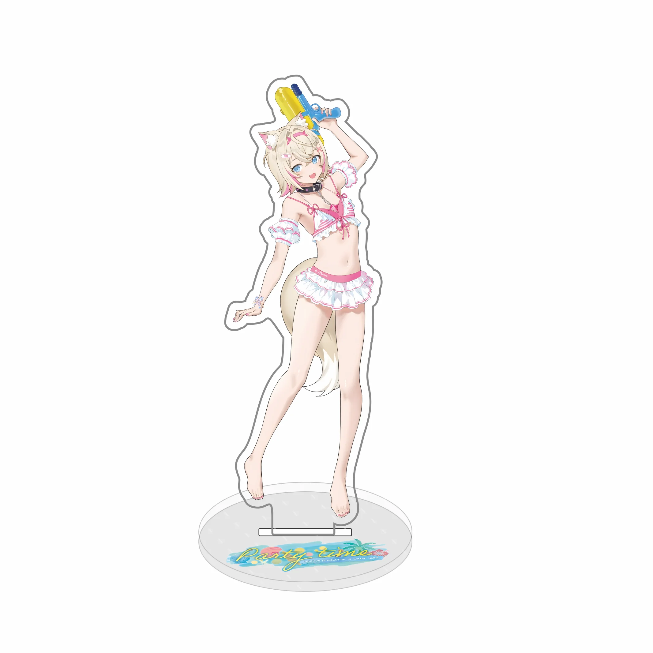 Swimsuit Party Time Hololive Vtuber Anime Figures Cosplay Acrylic Stands Model Mococo Kobo Ayame Desk Decor Standing Sign Gift