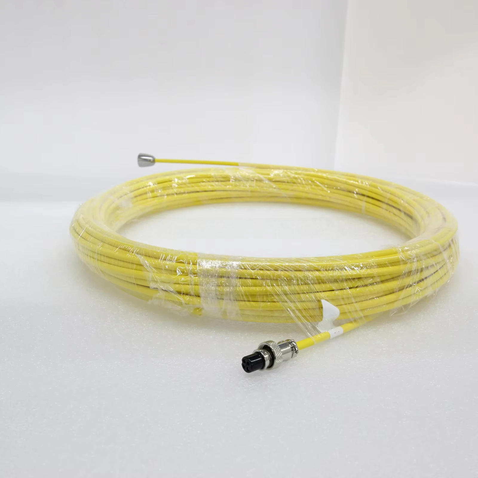 30m Yellow Cable For Pipeline Inspection Camera Analog Telescopic Pole Locator