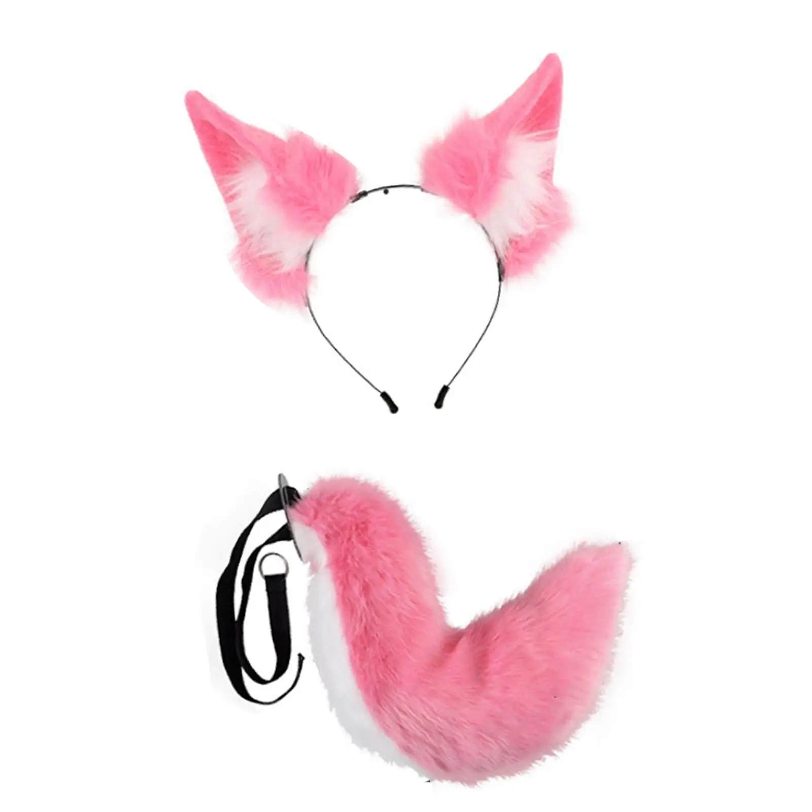 

Набор ушей и хвоста для детей и взрослых, мягкий подарочный комплект, хвост животного для косплея, тематических вечеринок, выступлений, Хэллоуина, ролевых игр, забавные подарки