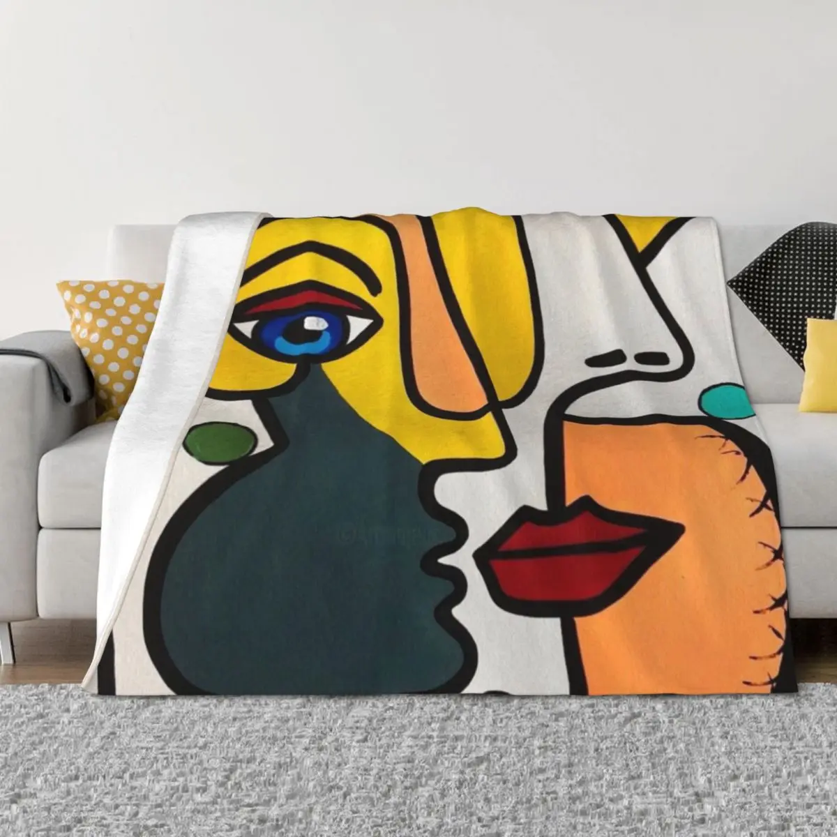 

Abstract art Throw Blanket Hair halloween Decorative Throw Blankets