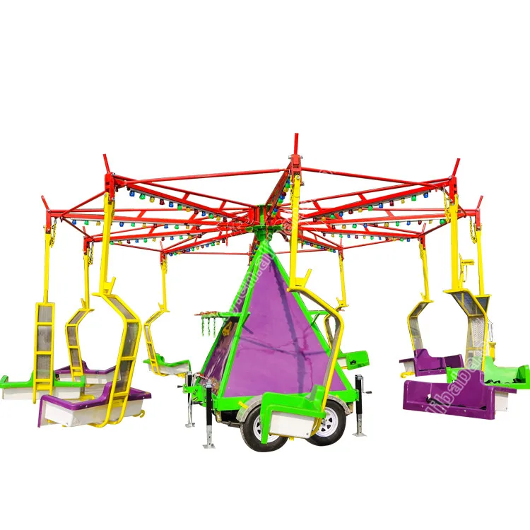 

Portable Amusement Park Equipment Rides Trailer Mounted Kids Flying Chair Ridespromote sales