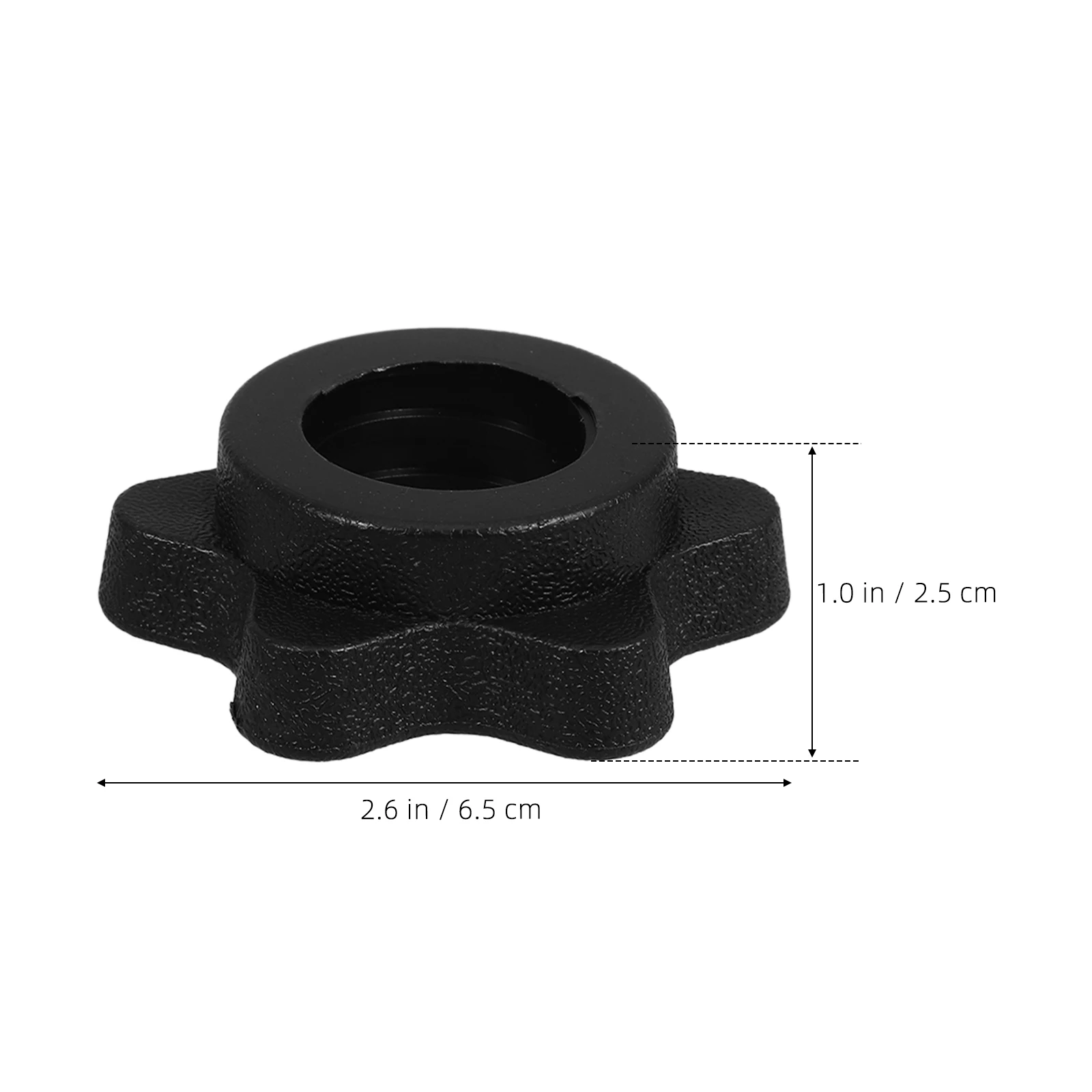 

4pcs Hexagon Nut Accessories Sturdy Plastic Barbell Lock Collars Self-locking Nuts Dumbbell Anti-slip Universal Barbell Parts