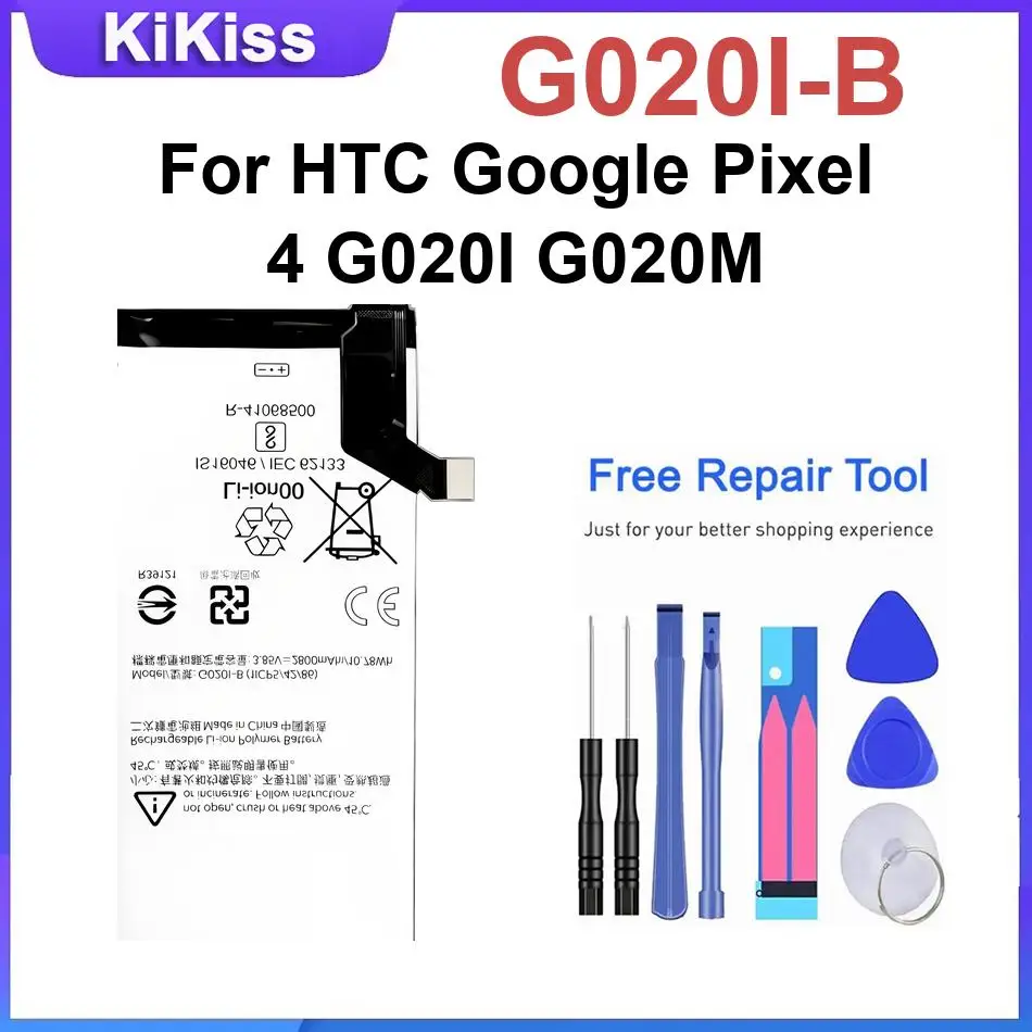 G020I-B Mobile Phone Battery For HTC Google Pixel 4 G020I G020M High-Performance Batteries ,with Tools