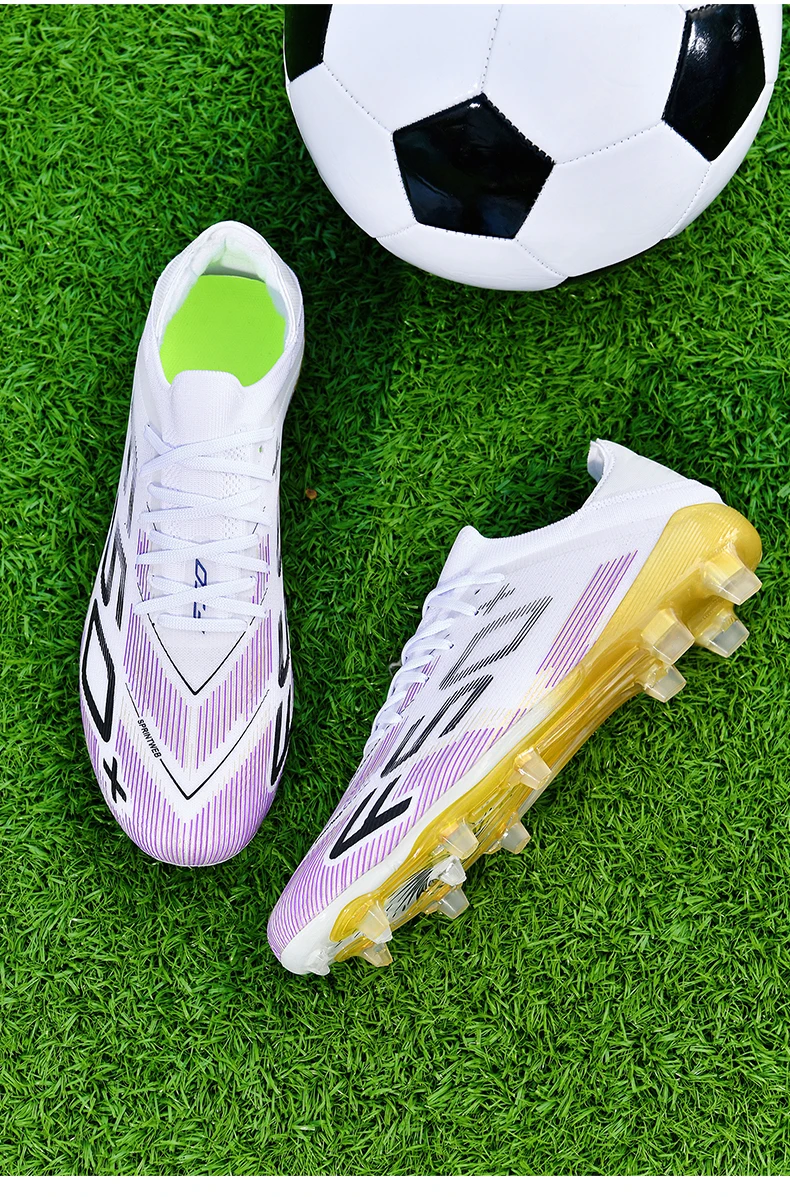 Neue Herren-Fußballschuhe, rutschfeste Stollenschuhe für Rasenplätze, hochgeschnittene, hochwertige Fußballschuhe, Futsal-Sneaker, Indoor- und Outdoor-Modelle, Bestseller. – Detail 3