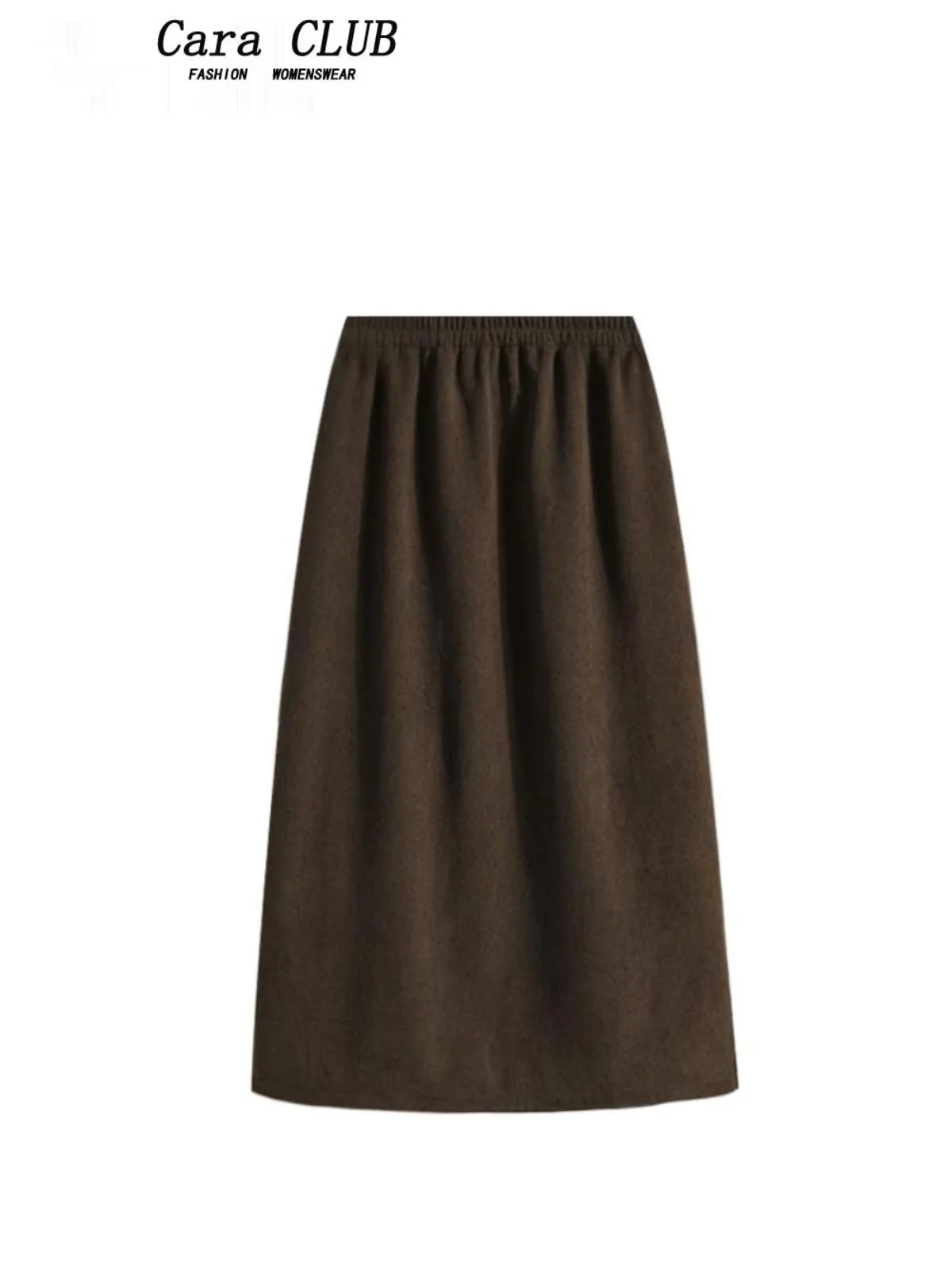 

High Waist plus Size A-Line Skirt Women's Spring Faion Slimming Split Versatile Midi Skirt Korean Sle Commute Polyester F...