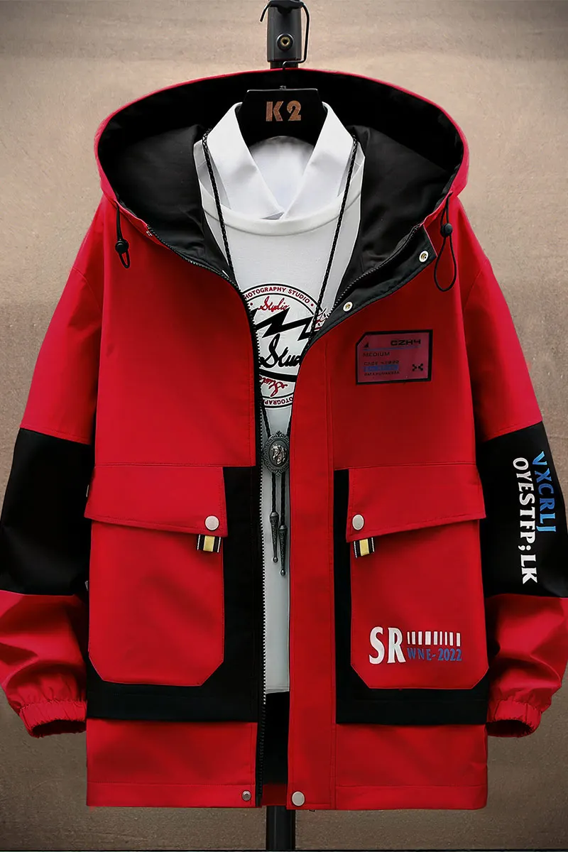 2025 spring New Fashion Trend Hooded Jacket Men\'s Casual Loose style Comfort Plus Fleece autumn High Quality Coat male M-4XL