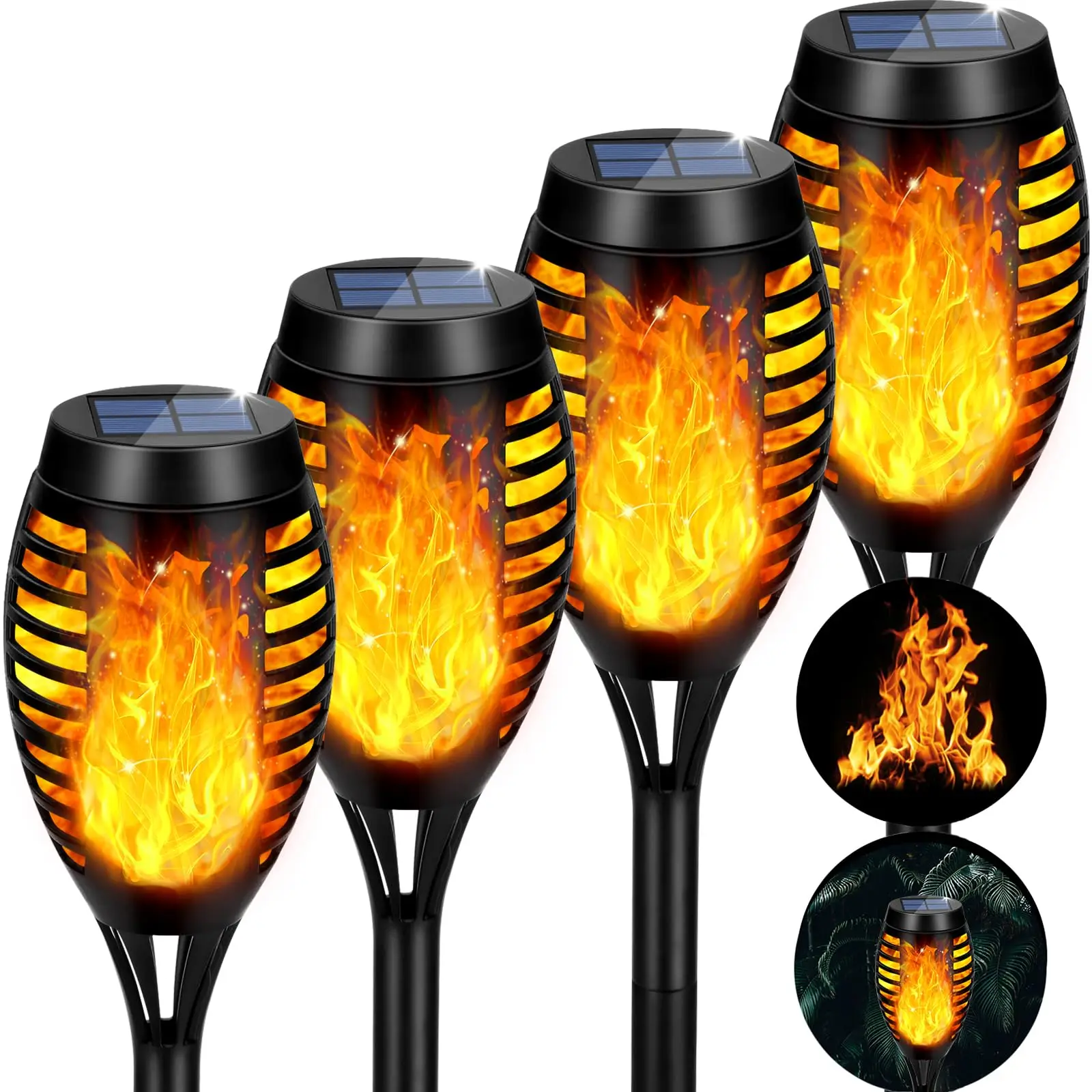 

Solar Lights Outdoor 6/8/12 Pack Solar Torch Light with Flickering Flame Waterproof Outdoor Garden Lights for Yard Outside Patio