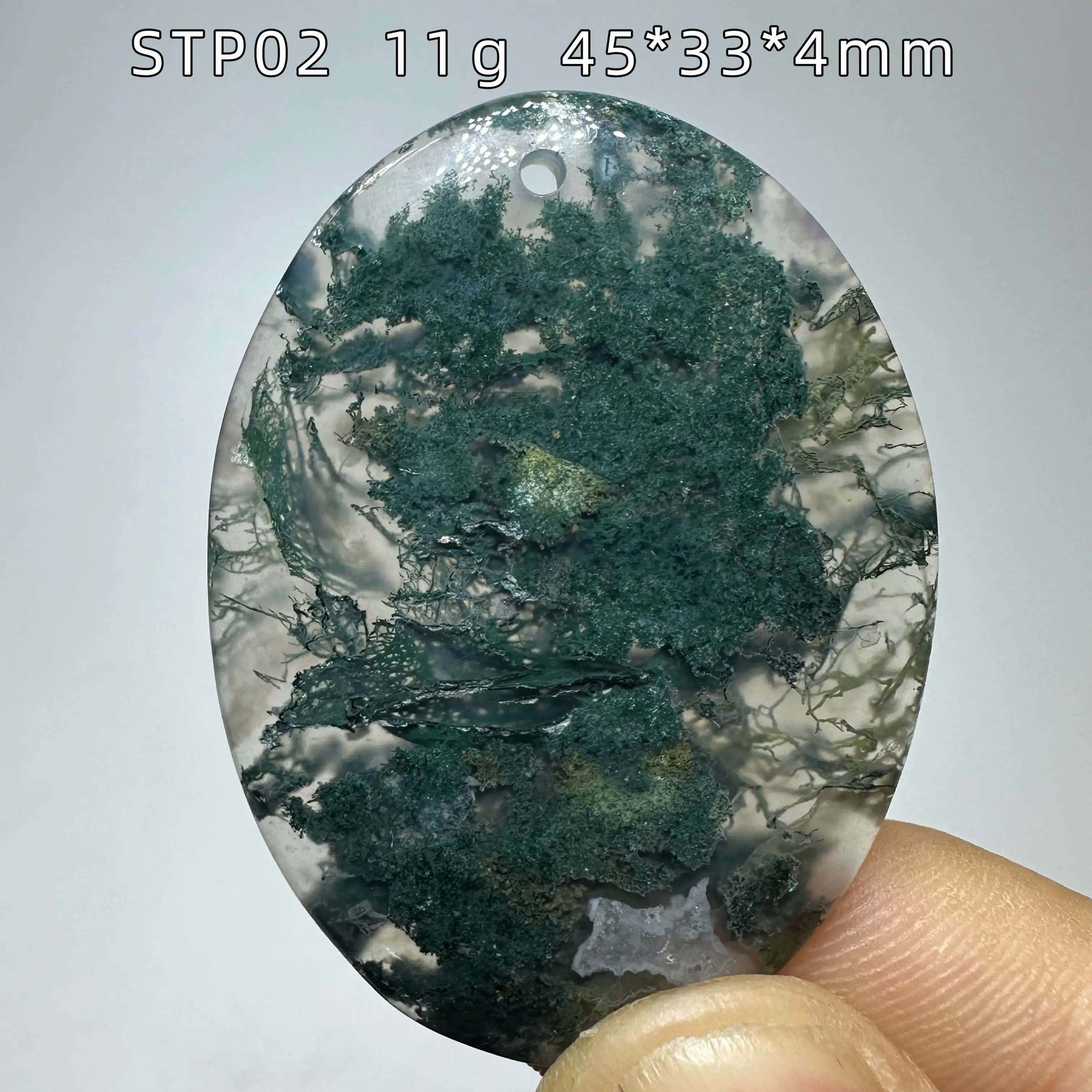 Natural Crystal Moss Agate Elliptical shape Healing Gemstone Reiki Energy Accessory Polished Home Decorations Gift
