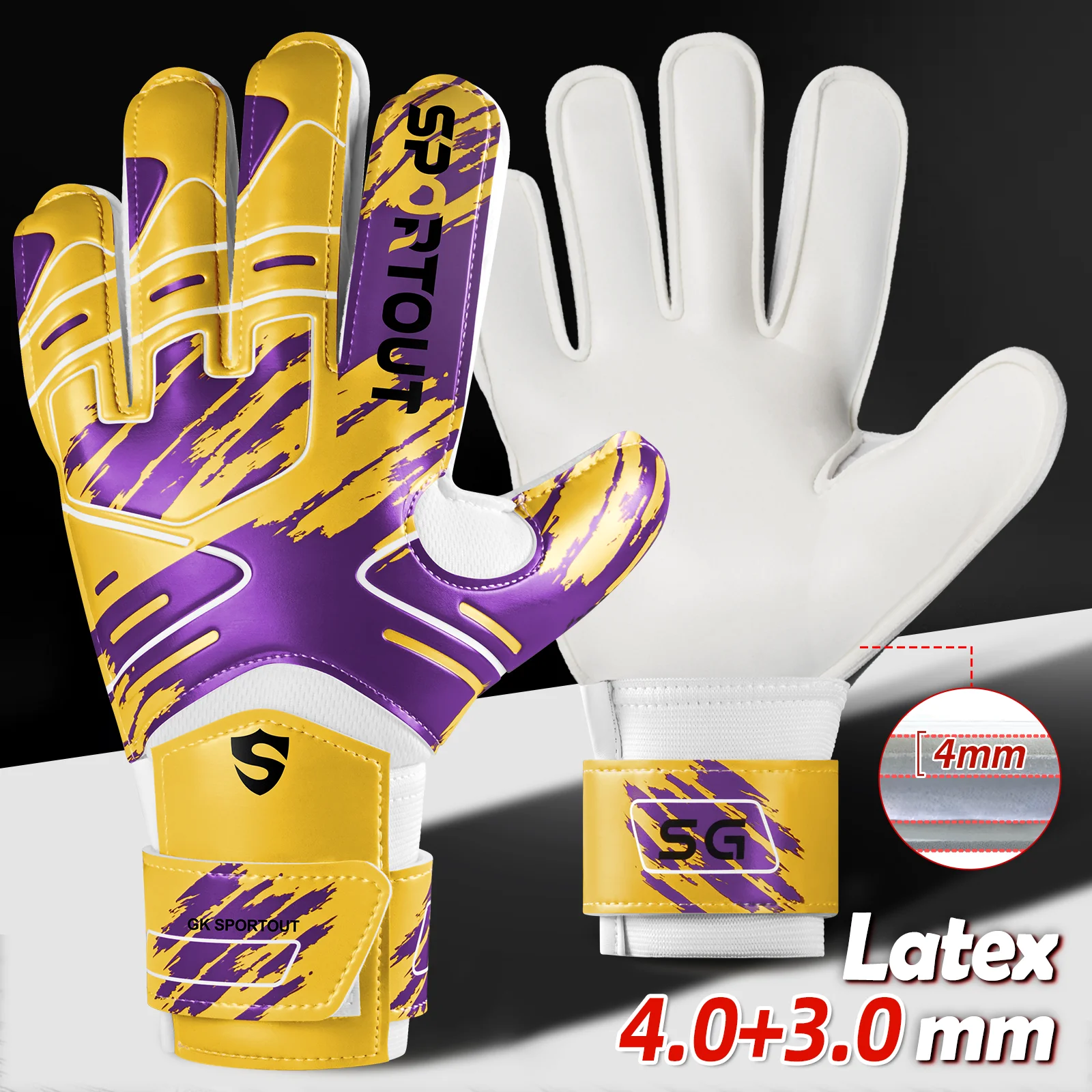 Luvas de goleiro para jovens e adultos, aderência forte para as defesas mais difíceis, costura delicada e uso duradouro