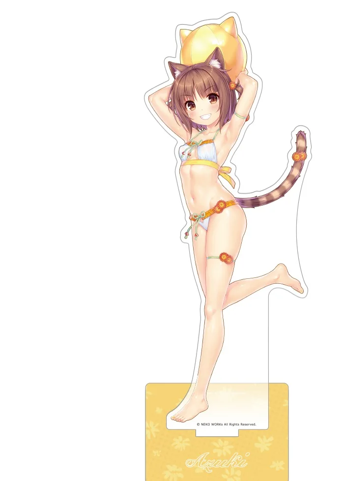 Anime Nekopara Minazuki Kashou Chocola vainilla Azuki traje de baño de arce figura acrílica soporte adorno de escritorio regalos para seguidores