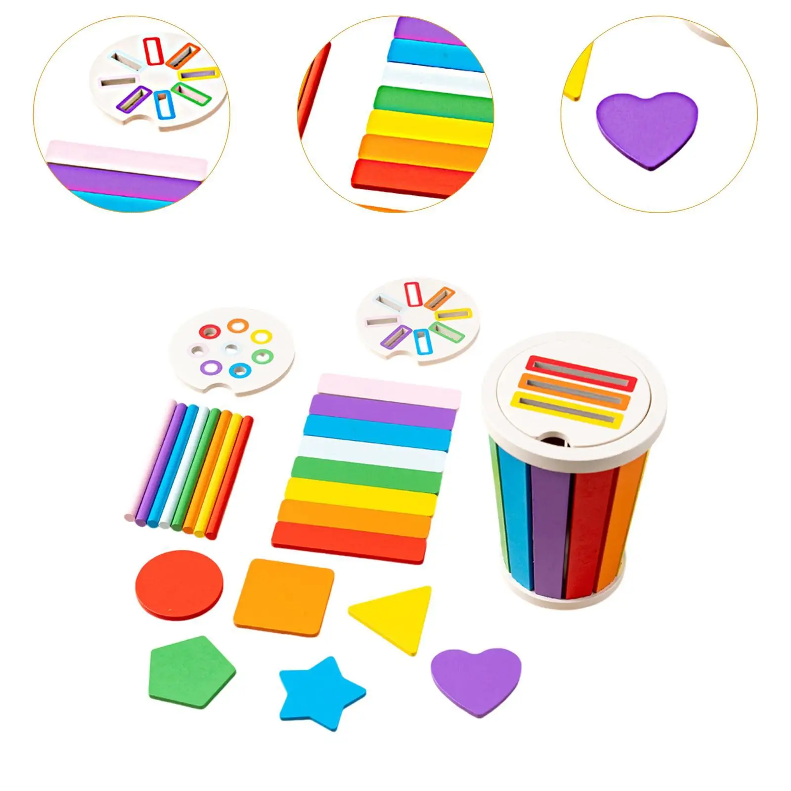 Houten Regenboog Stapel Set Houten Bouwsteen Set Voor Kinderen Jongen Meisje