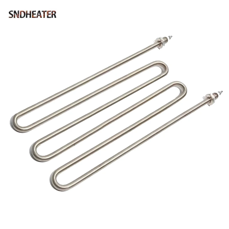 SNDHEATER 2500 واط 3500 واط عنصر تسخين المياه الكهربائية 3U م/ث شكل M16 الموضوع 304 سخان من الفولاذ المقاوم للصدأ أنبوب 110 فولت 220 فولت 390x180 مللي متر