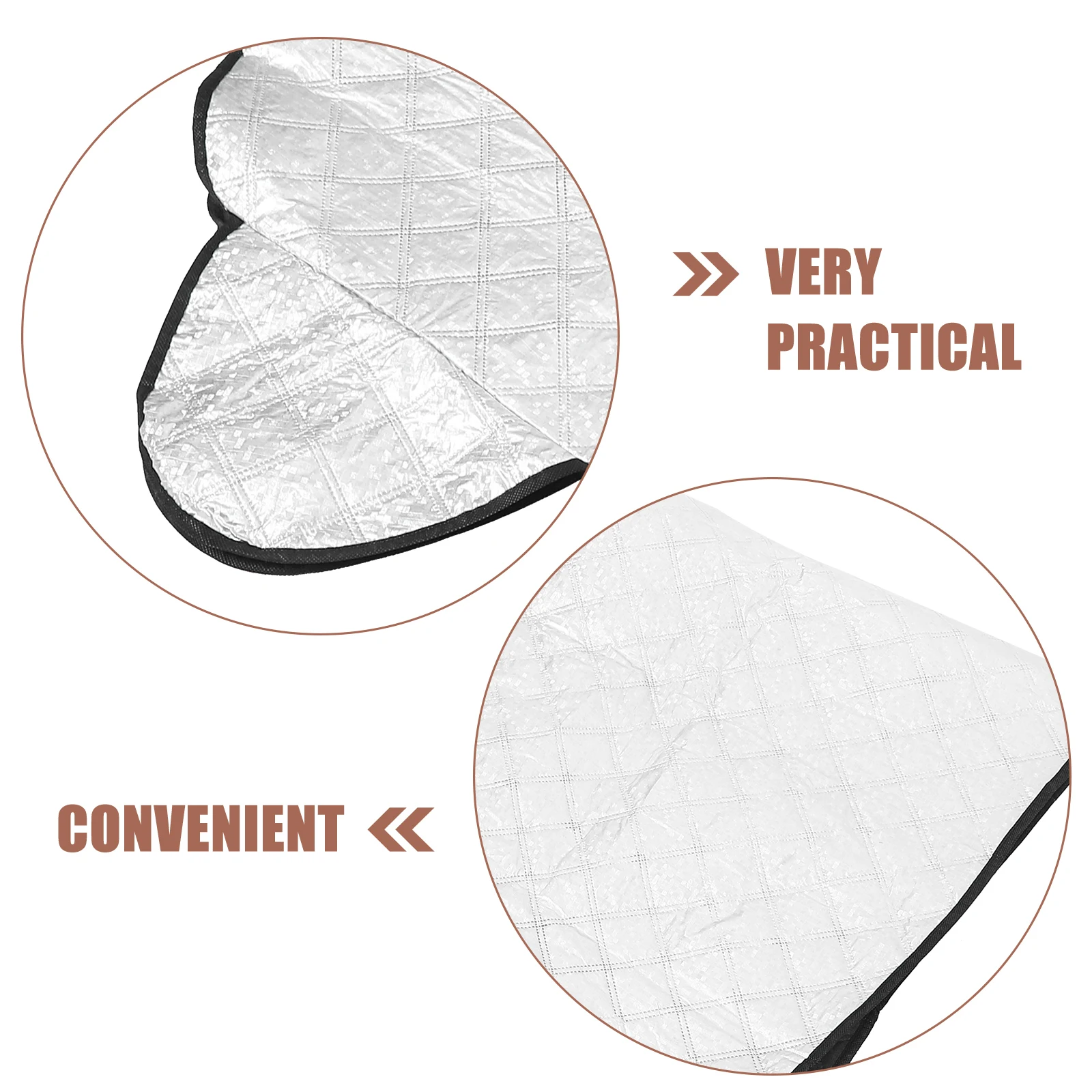 

Magnetic Snow Sunshade Car Windscreen Cover Frost Front Windshield Window Silver Anti-Snow Durable Aluminum Foil Pe Layer Easy