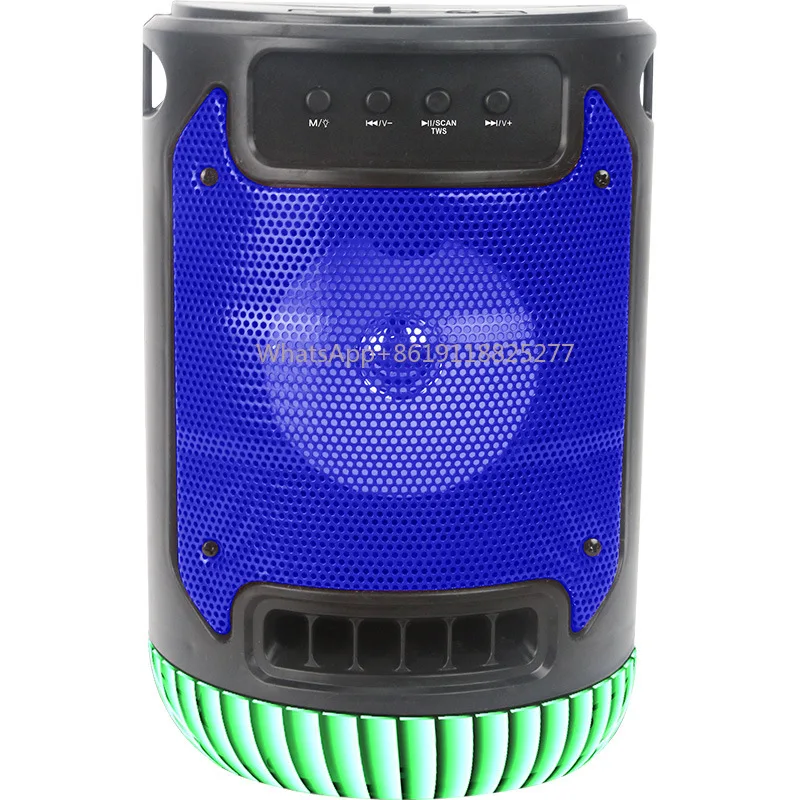 Cool RGB color lights Amplifier Karaoke Party Loudspeaker Box Outdoor Speaker USB AUX Wireless Bluetooth Speaker