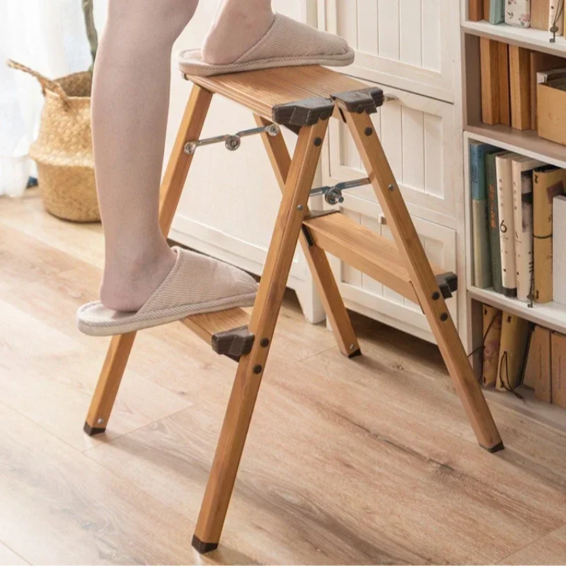 household folding ladder stool multifunctional thickened aluminum alloy flower stand lightweight car wash stool climbing